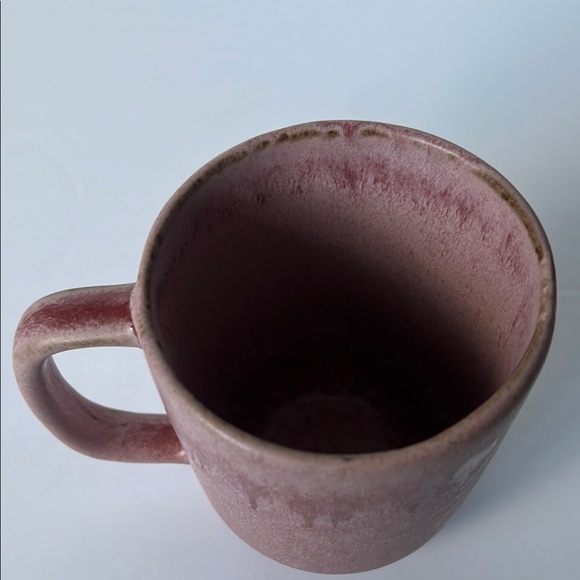 Anthropology Rustic Pink Ceramic Mug - Picture 4 of 8